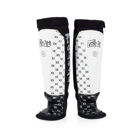 Fairtex Shin Guard Neoprene White/Black SP6
