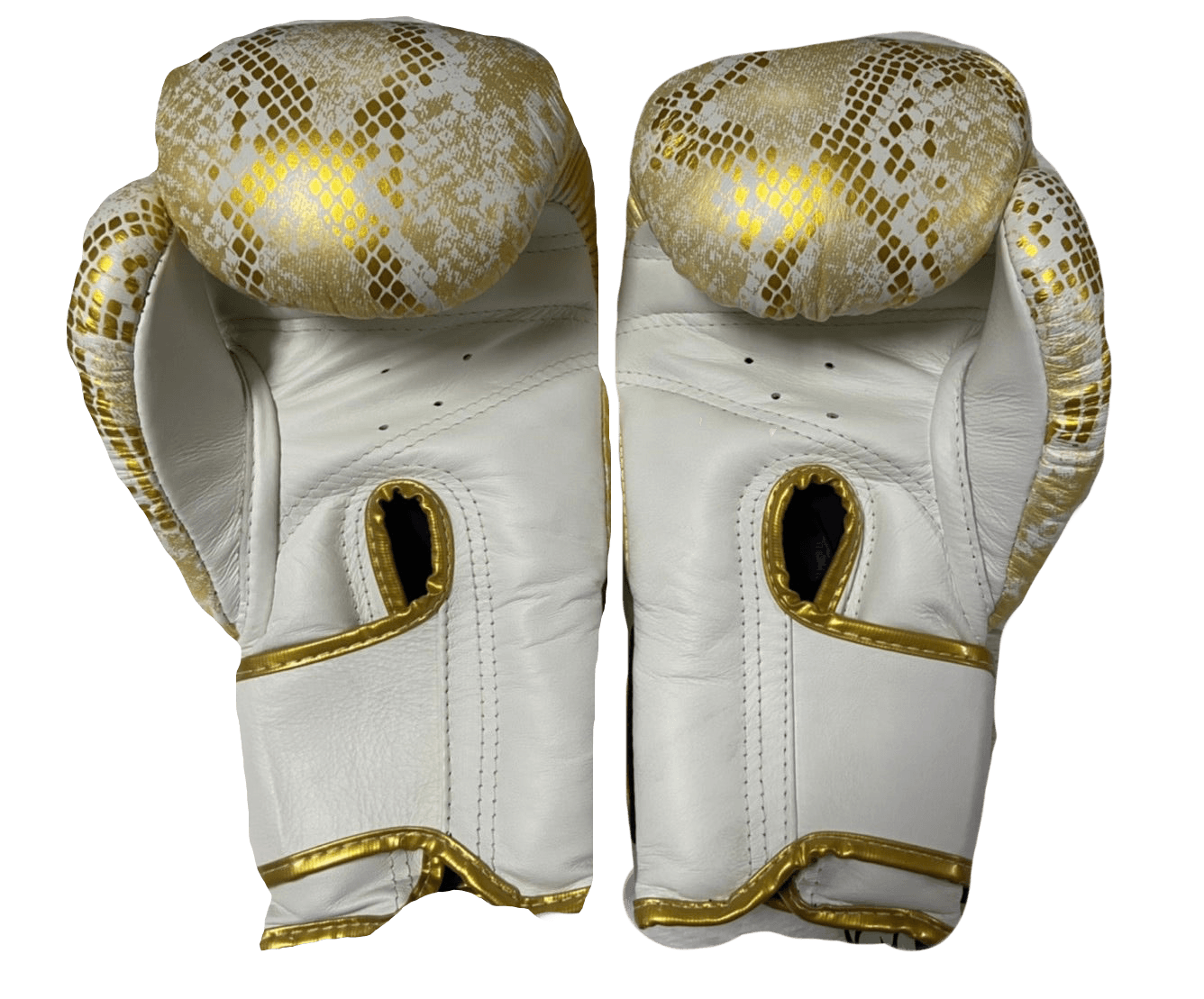 Top King Boxing Gloves "Super Snake" TKBGSS-02 White(Gold) No Air