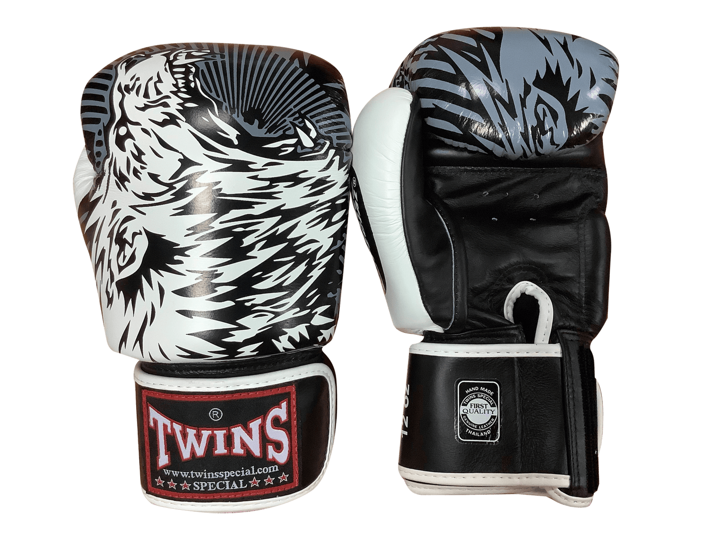 Twins Special Fancy BOXING GLOVES FBGVL3-50 WHITE/BLACK