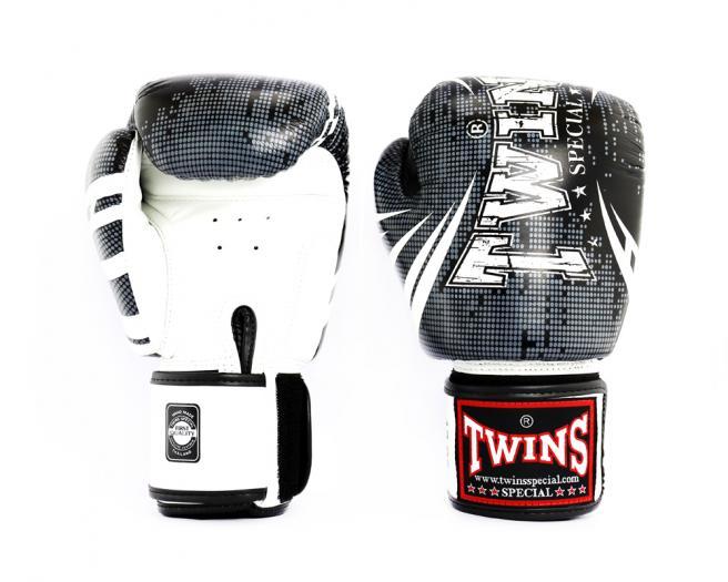 Twins Special Fancy FBGVL3-TW5 BLACK/WHITE BOXING GLOVES