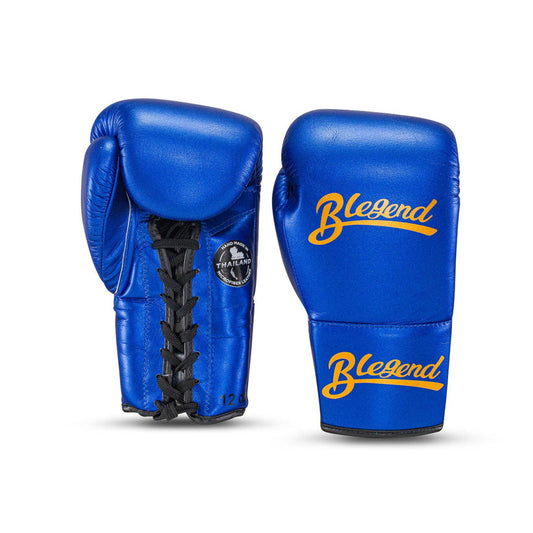 Blegend Boxing Gloves BGL221 Lace Up Blue