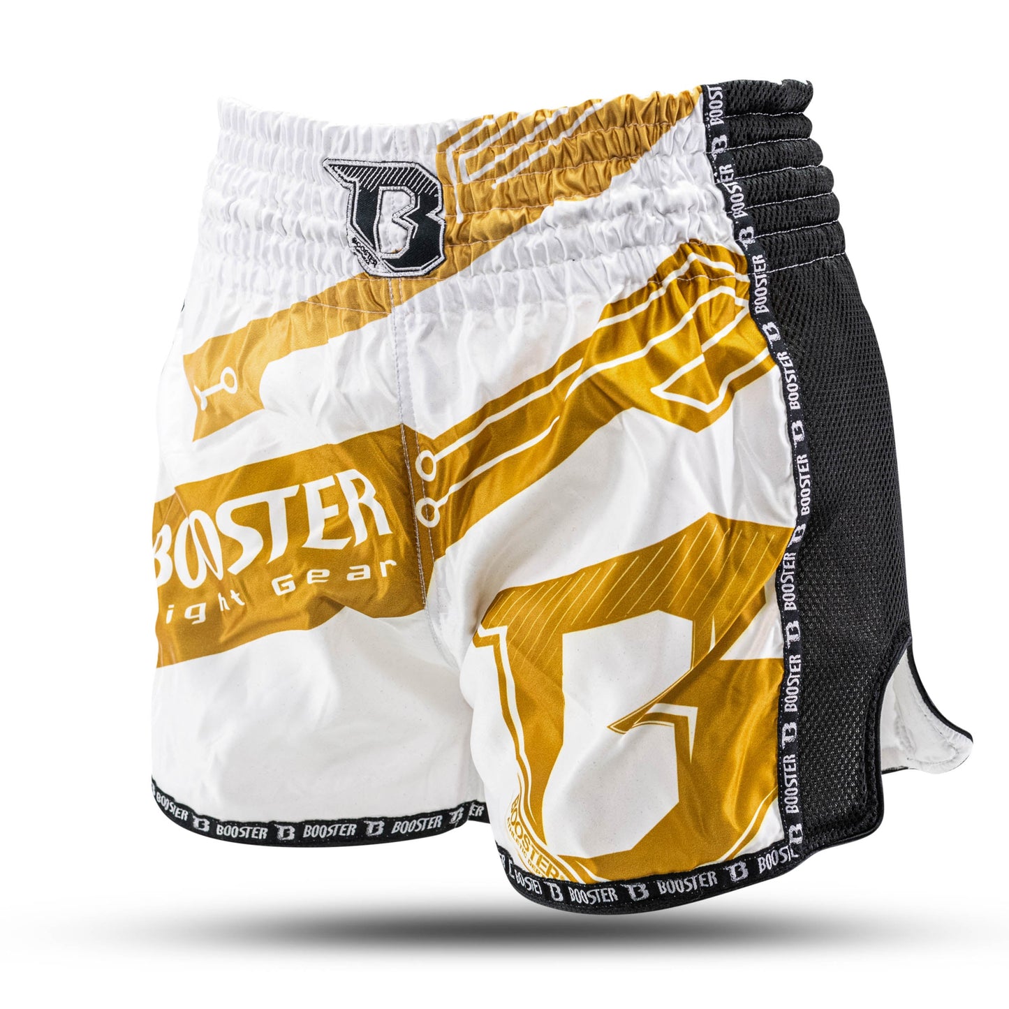 Booster Boxing Shorts BS White Gold