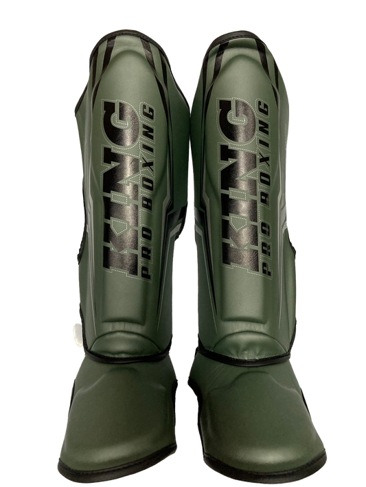 King Pro Boxing Shin Guards Thor Olive