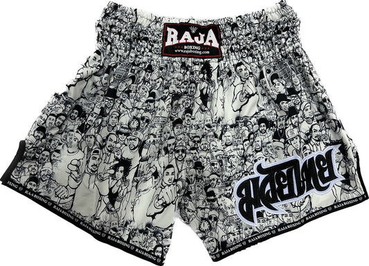 Raja Muay Thai Shorts Rapper 2 Grey