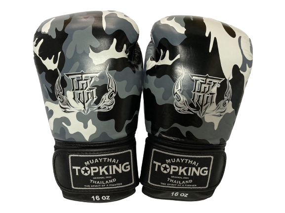 Top King Boxing Gloves "Camouflage" TKBGEM-03 grey