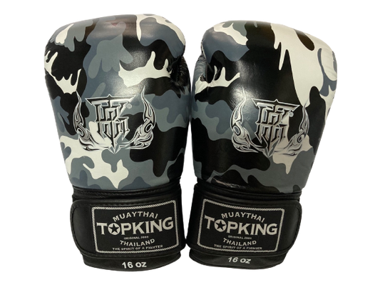 Top King Boxing Gloves "Camouflage" TKBGEM-03 grey