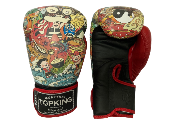 Top King Boxing Gloves TKBGCT CN BLACK RED