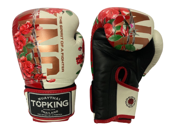 Top King Boxing Gloves TKBGRS ROSE WHITE