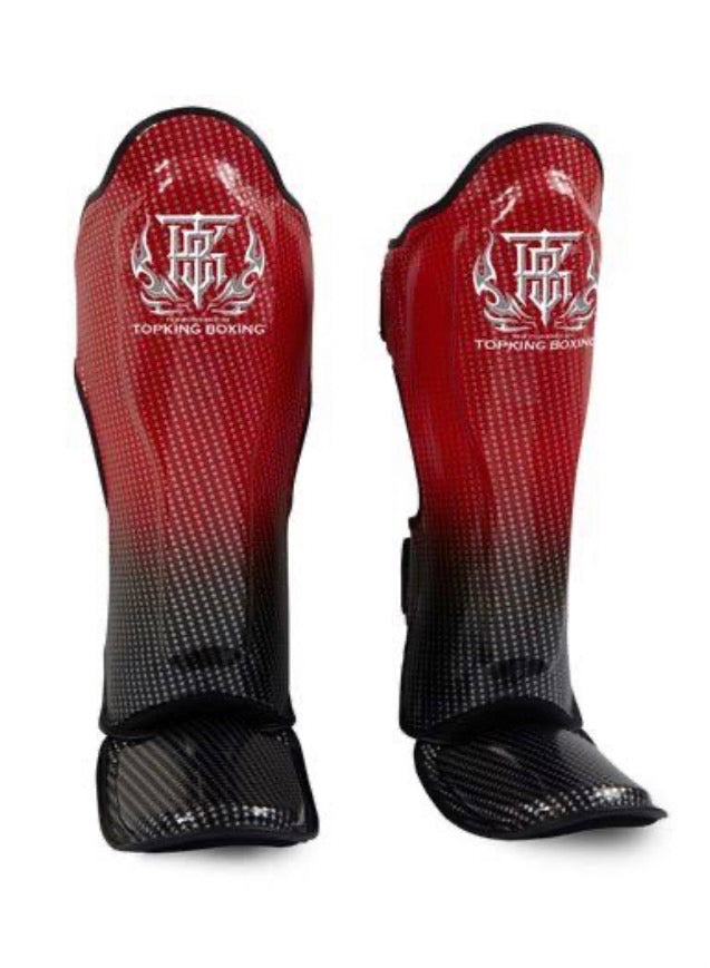 Top King Shin Guards Super Star TKSGSS01 Red Black