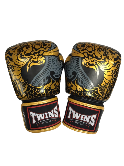 Twins Special Fancy Boxing Gloves FBGVL3-52 Gold Black