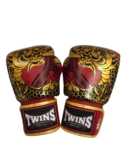 Twins Special Fancy Boxing Gloves FBGVL3-52  Gold Red