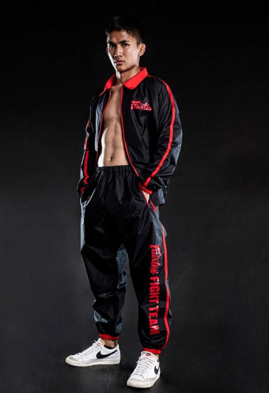 Fairtex Vinyl Sauna Suit VS4 Black Red