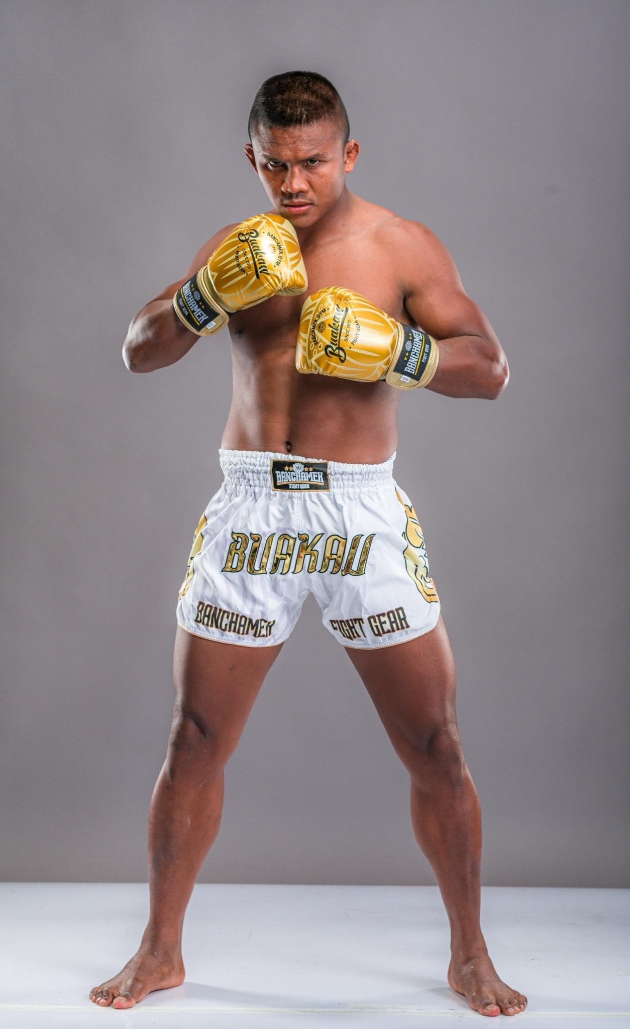 Buakaw Shorts BSH3 WHITE GOLD