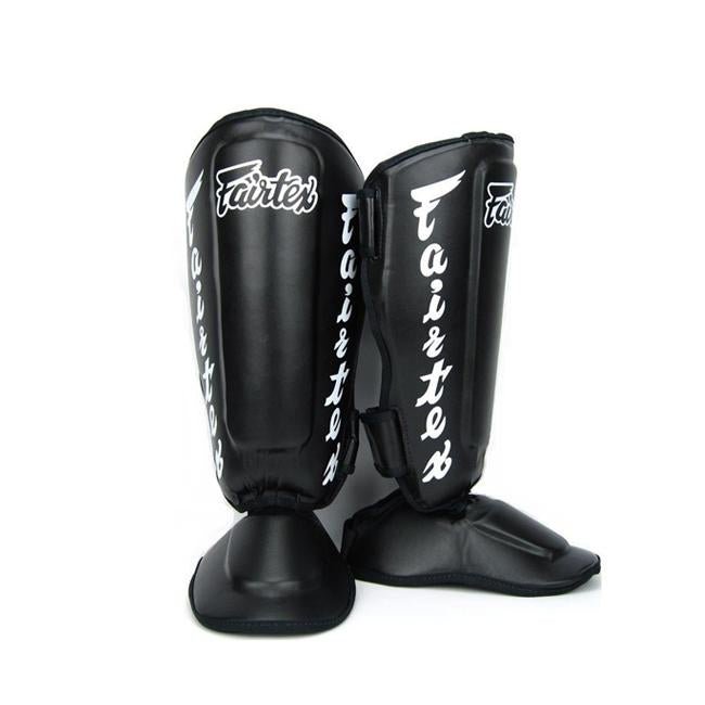 Fairtex Shin Guards SP7 BLACK Detachable In-Step Shin Pad