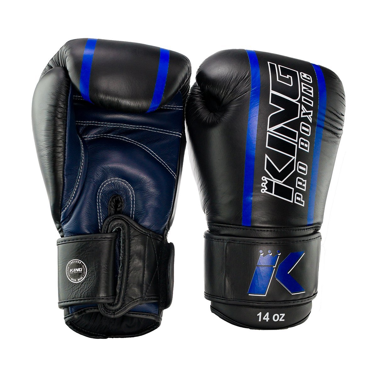 King Pro Boxing Gloves ELITE2 BLACK/BLUE