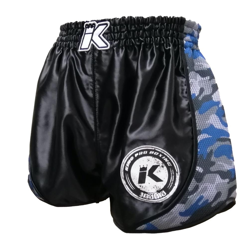 King Pro Shorts Trunks Retro Mesh 2  Black Camo Blue