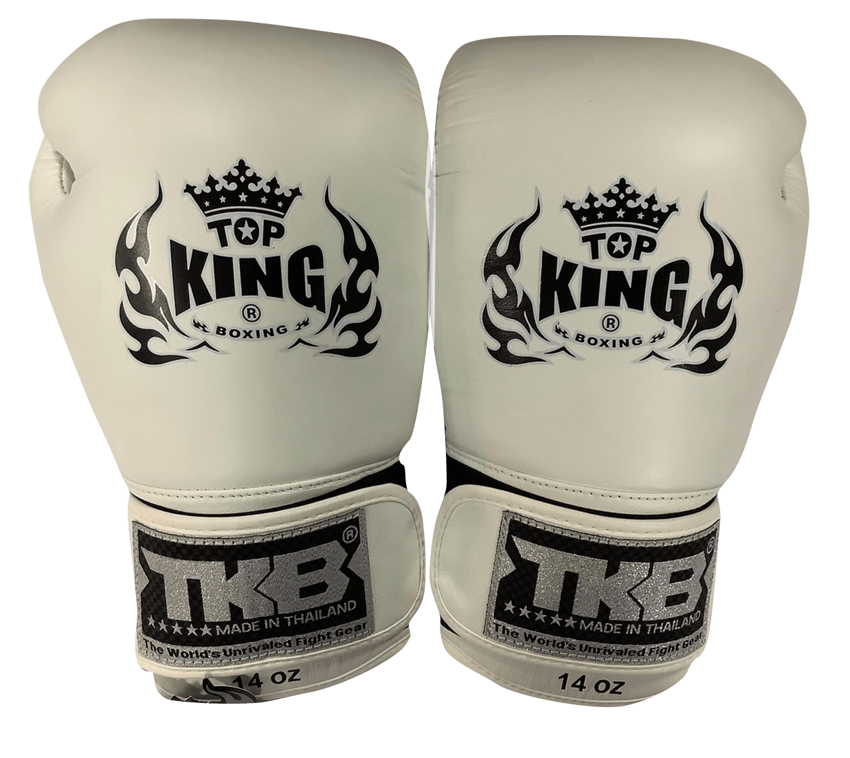 Top King Boxing Gloves Air Velcro TKBGAV White