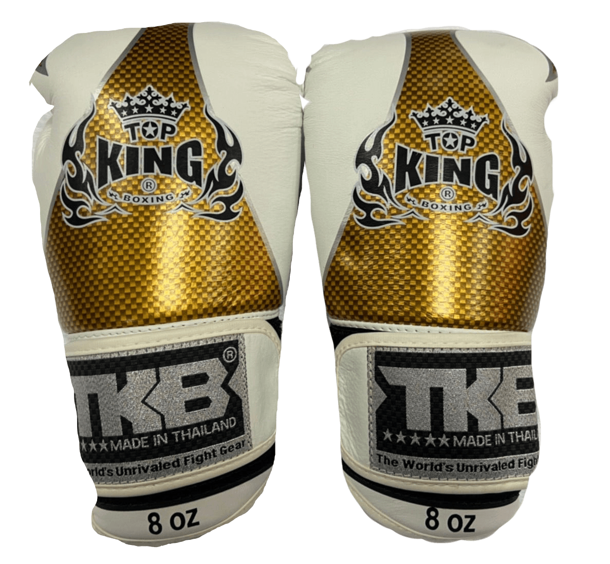 Top King Boxing Gloves "Empower" NO AIR TKBGEM-01 White(Gold)