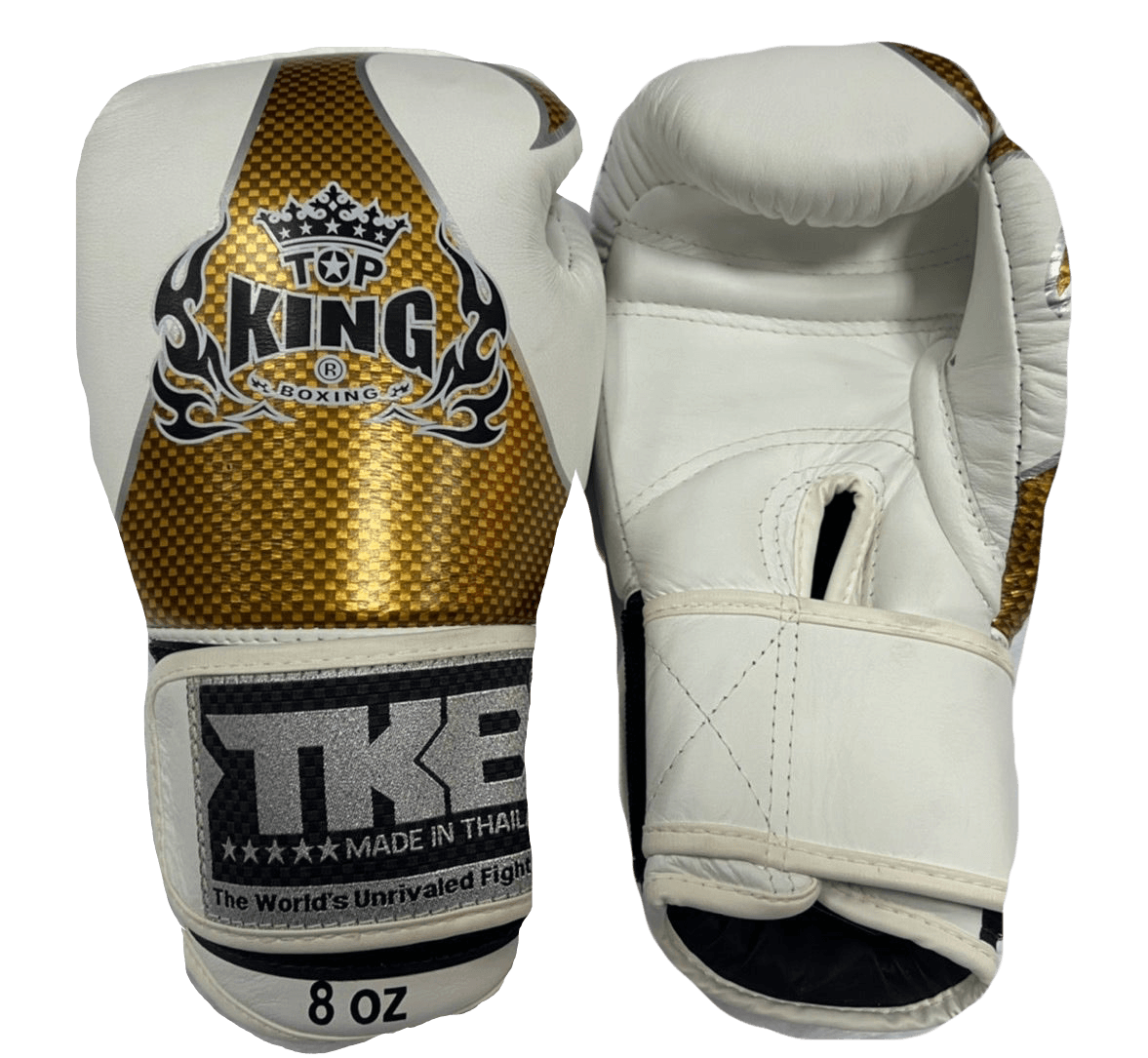 Top King Boxing Gloves "Empower" NO AIR TKBGEM-01 White(Gold)