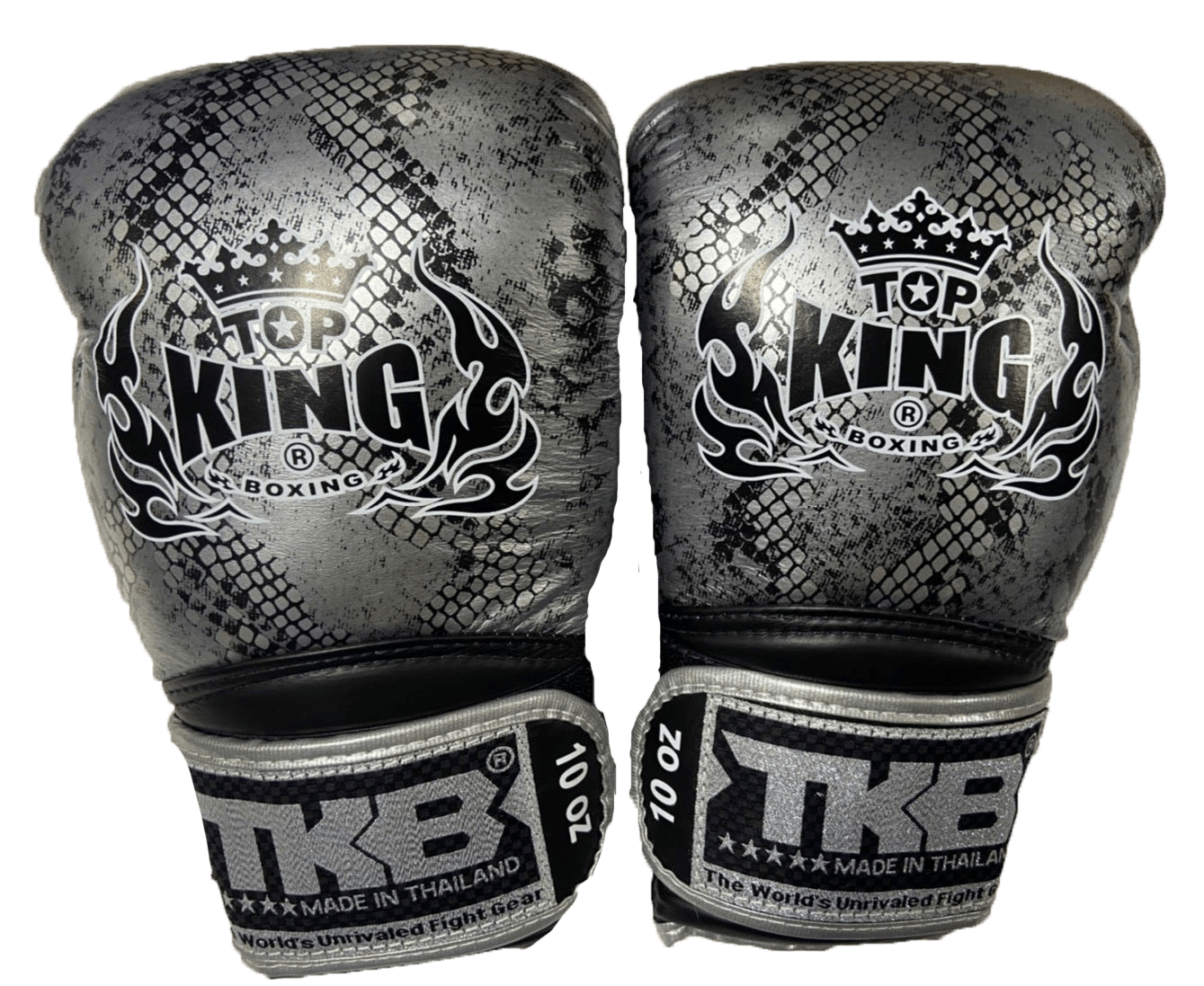 Top King Boxing Gloves "Super Snake" Air TKBGSS-02 Black(Silver)