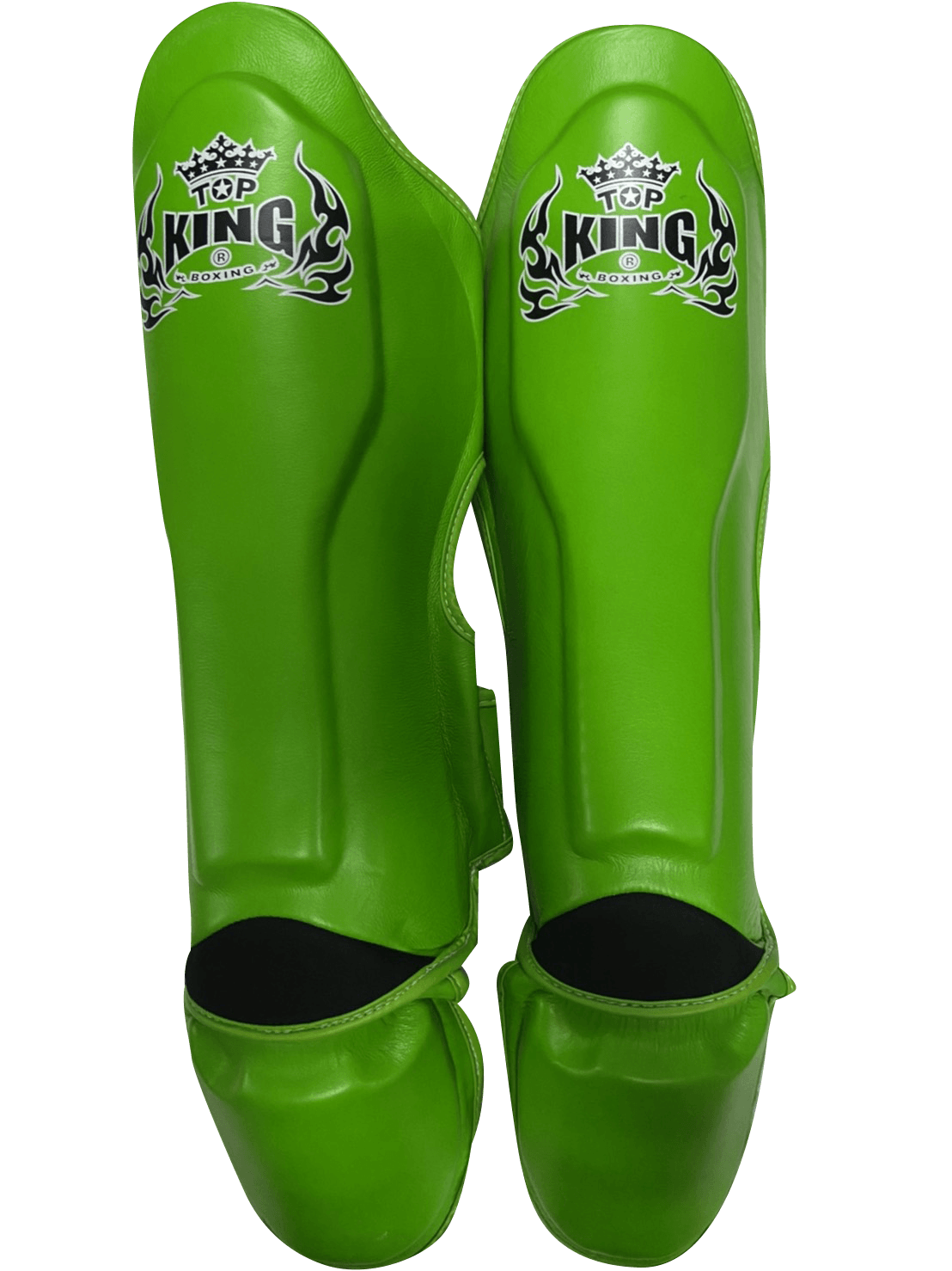 Top King Shin Guards  窶抉ro窶 Green Genuine Leather GL