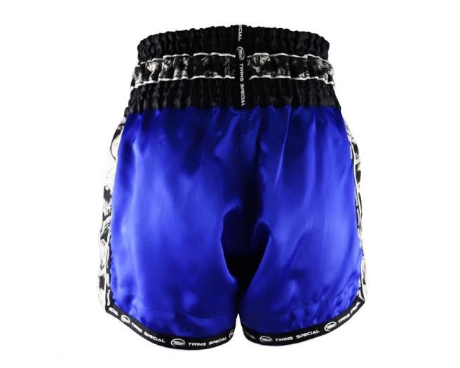 Twins Muay Thai Shorts TBS-SKULL Blue Grey