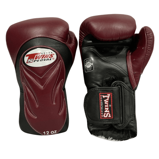 Twins Special Boxing Gloves BGVL6 Black Maroon