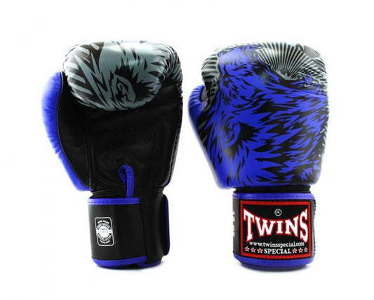 Twins Special Fancy BOXING GLOVES FBGVL3-50 BLUE/BLACK