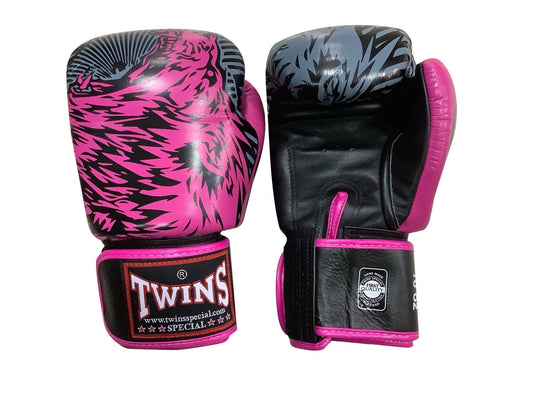 Twins Special Fancy BOXING GLOVES FBGVL3-50 DARK PINK/BLACK