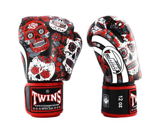 Twins Special Fancy FBGVL3-53 SKULL RED/BLACK BOXING GLOVES