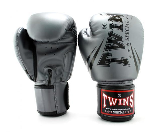 Twins Special Fancy BOXING GLOVES FBGVS3-TW6 GREY/BLACK